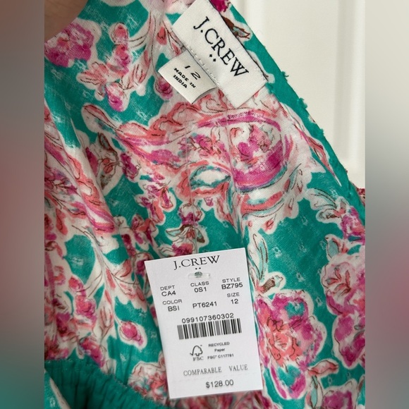 J.Crew Printed Ruffle Midi Dress - Picture 11 of 13